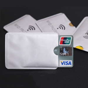 PVC blank NFC signal blocking card sleeve, anti protect bank card holder