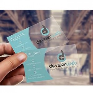 Custom printed Plastic pvc Transparent Visiting Business Name Card  printing