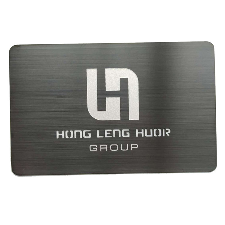 Customized stainless steel Brushed laser cut Silver Metal Business Card Featured Image